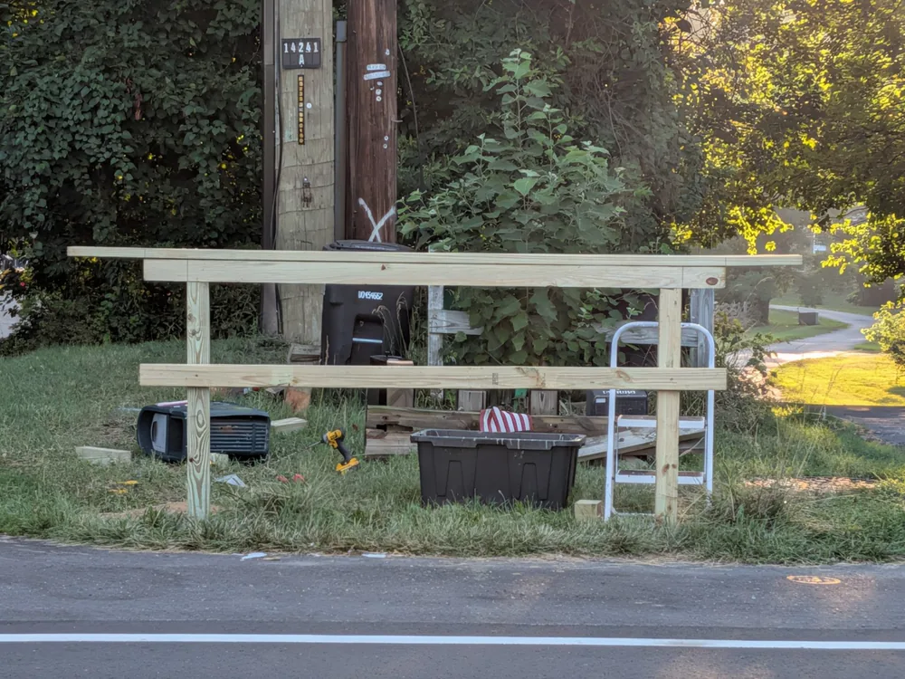 Mailbox support after handyman repair